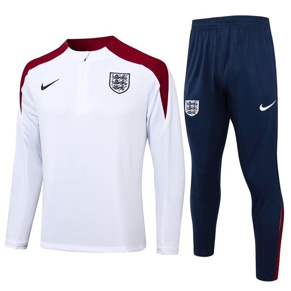 Sudadera De Training Inglaterra 2024/25 Blanco Rojo 3